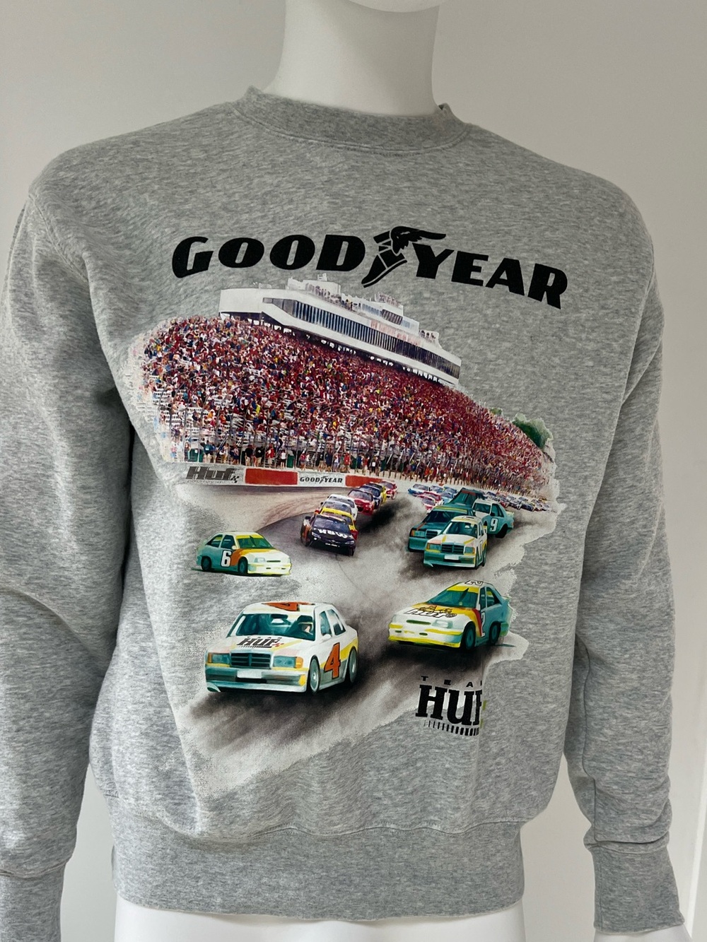 HUF Good year Crewneck Sweatshirt with Racing Graphic